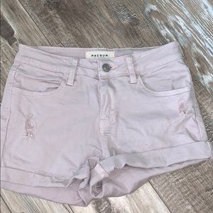 light pink shorts